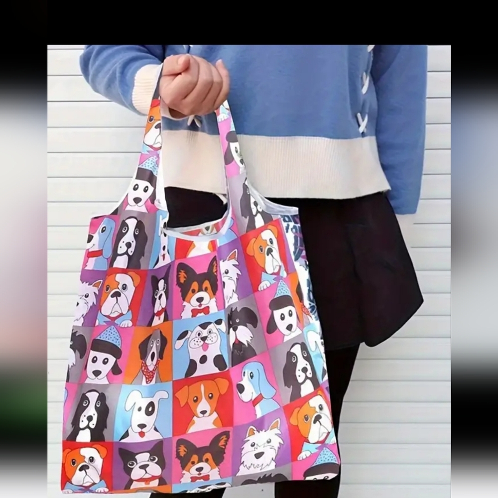 Dog Pattern Shoulder Bag - - Picture 2 of 5